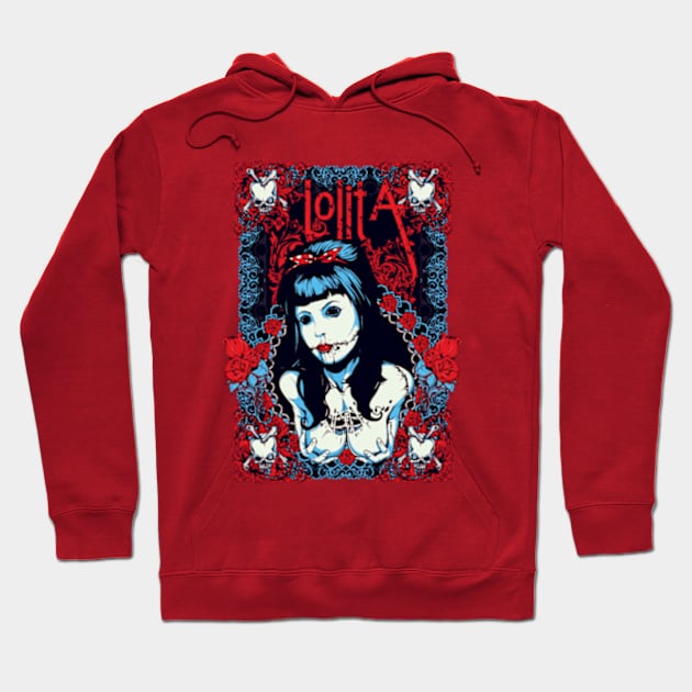 Lolita horror tattoo girl Hoodie by JB's Design Store